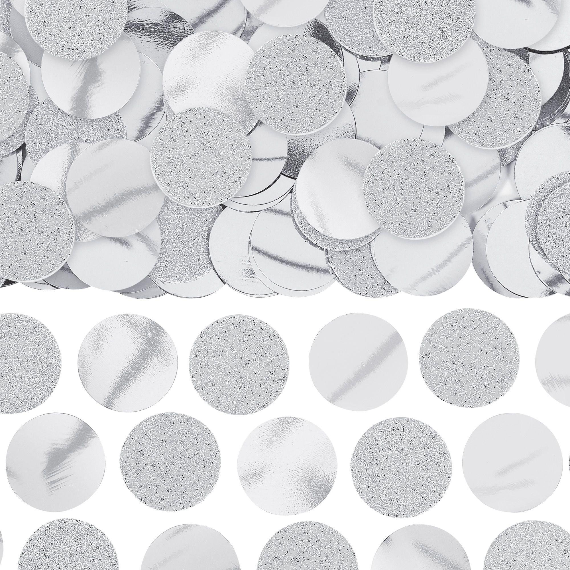 Silver Glitter Seamless Circles Confetti Pattern Stock Vector (Royalty  Free) 668522386