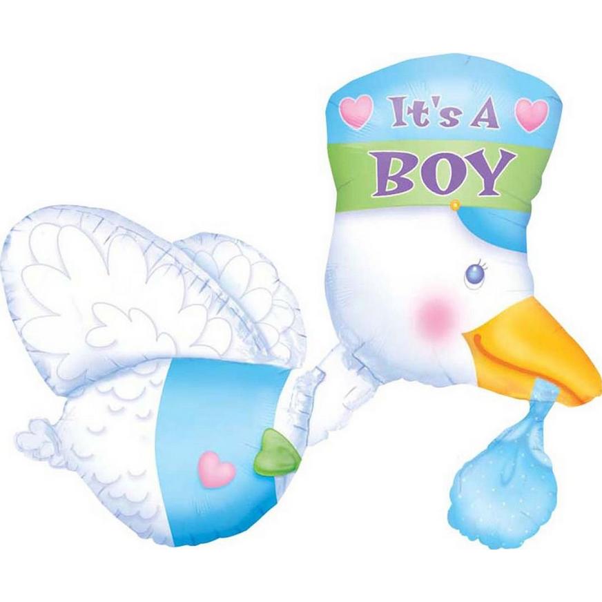 Stork It's a Boy Baby Shower Balloon