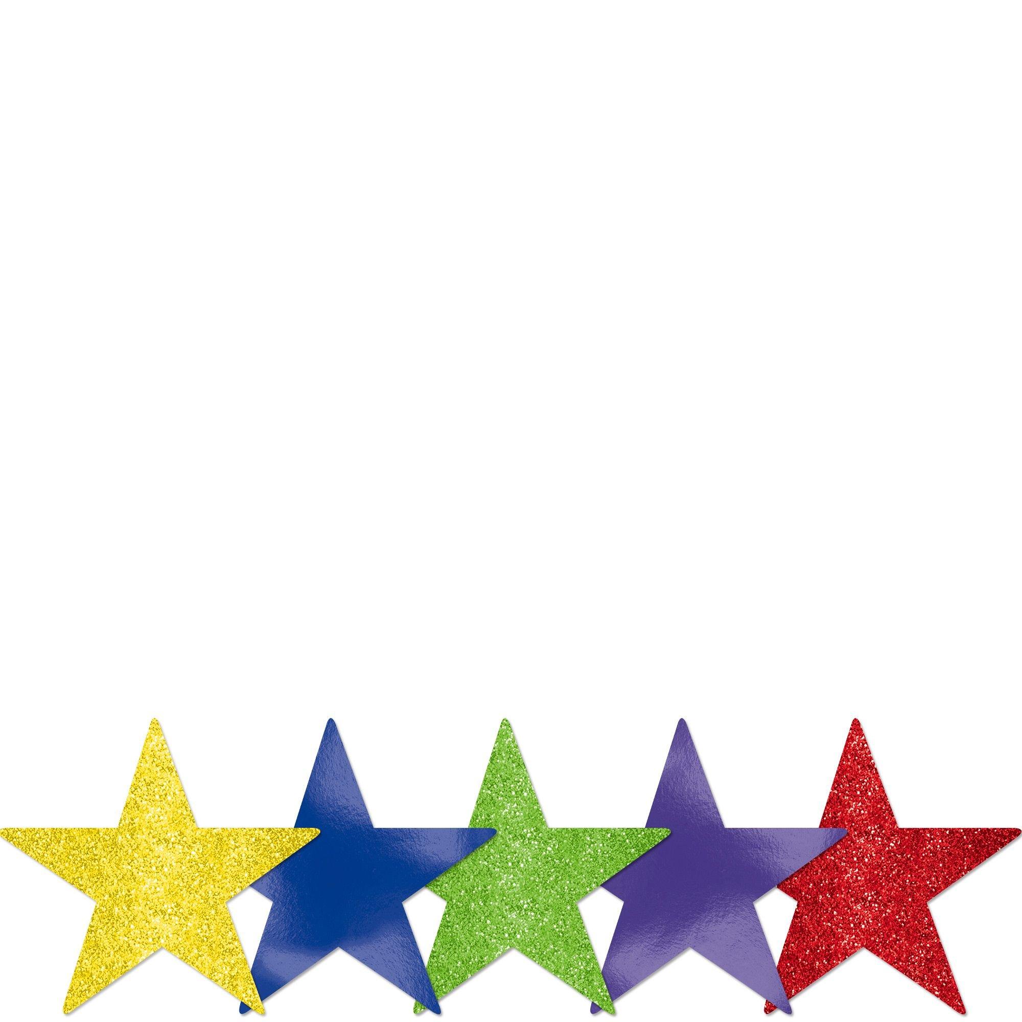 Mini Glitter Star Cutouts 5ct