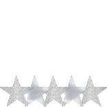 Mini Glitter Silver Star Cutouts 5ct