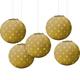 Mini Gold Polka Dot Paper Lanterns 5ct
