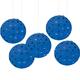 Mini Royal Blue Polka Dot Paper Lanterns 5ct