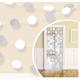 Glitter White & Silver Polka Dot String Decorations 6ct