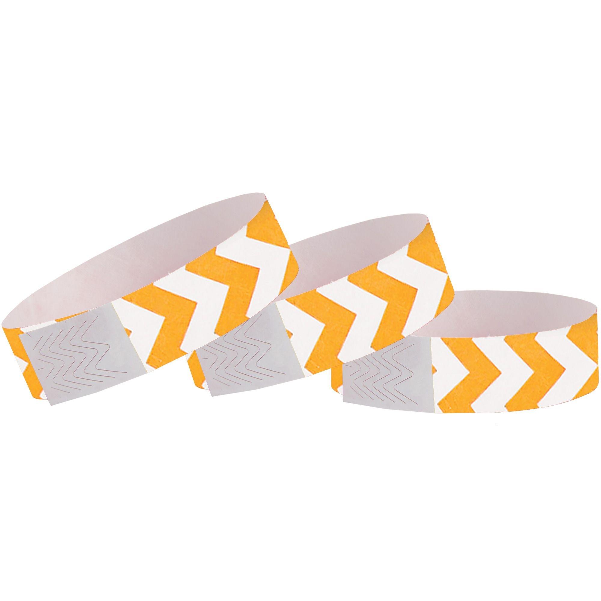 Black & White Chevron Paper Wristbands, 500ct | Party City