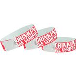 Red Drinking Age Verified Paper Wristbands, 500ct