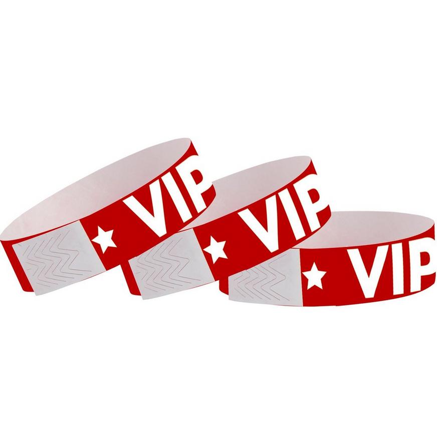 Red VIP Paper Wristbands, 500ct