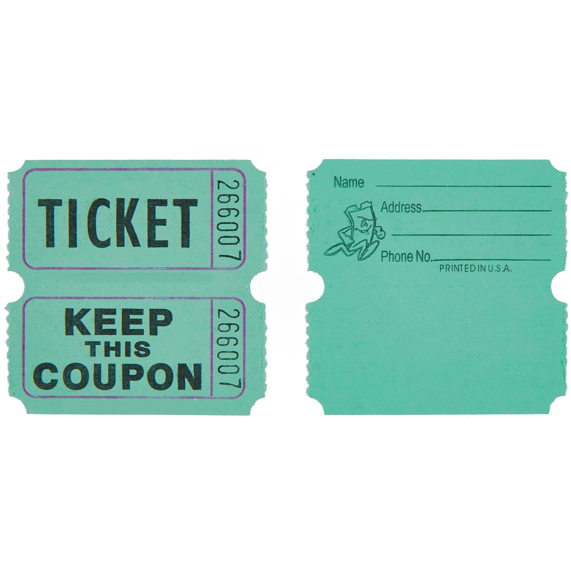 Carnival King 2000 Double Stub Raffle Tickets Roll | Party Favors, Prizes, Carnivals