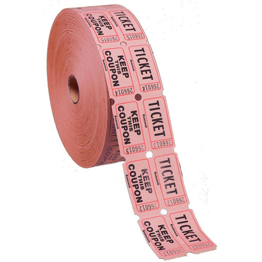 Pink Double Roll Raffle Tickets 2000ct