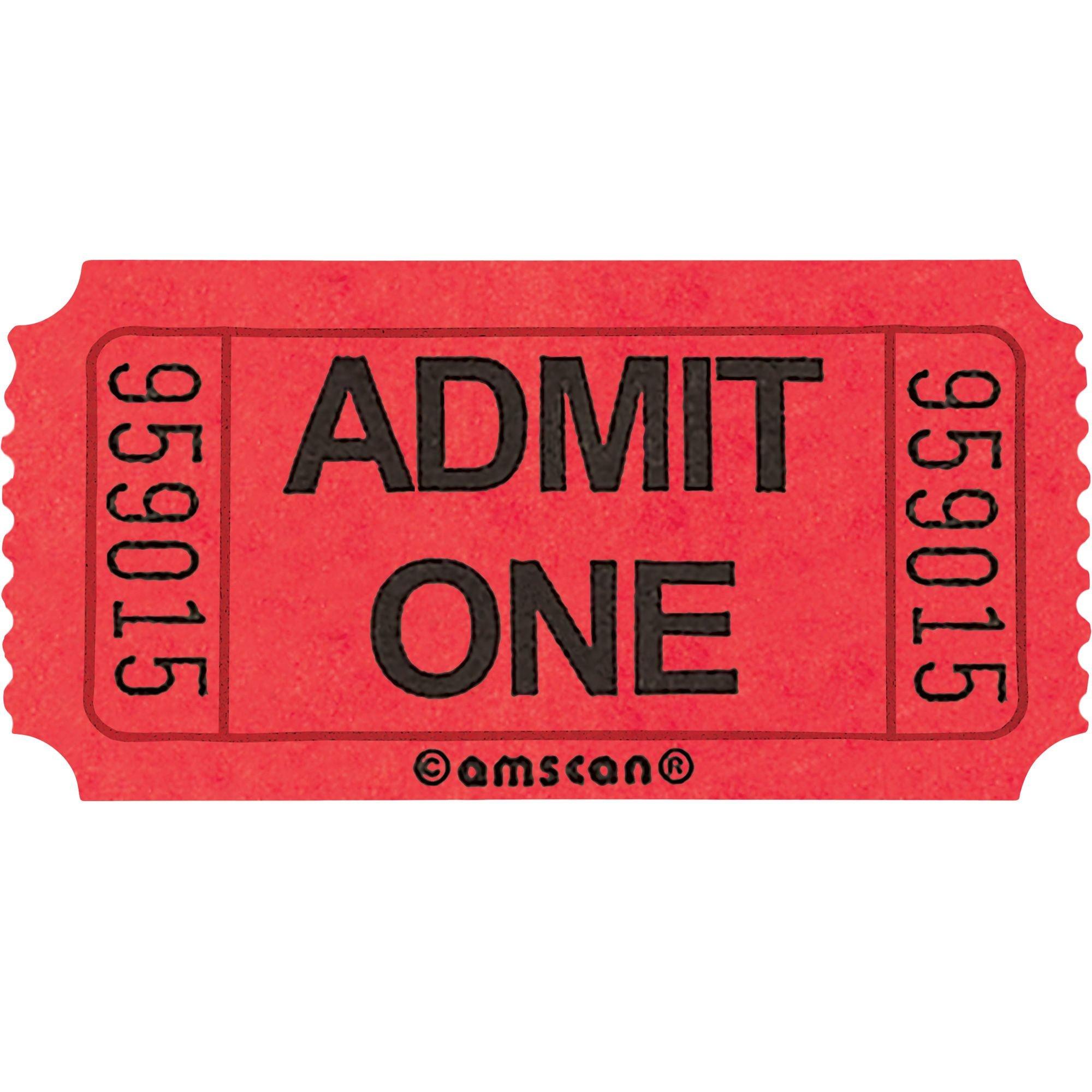 Cinema ticket. Admit one coupon entrance. Film strip on tickets