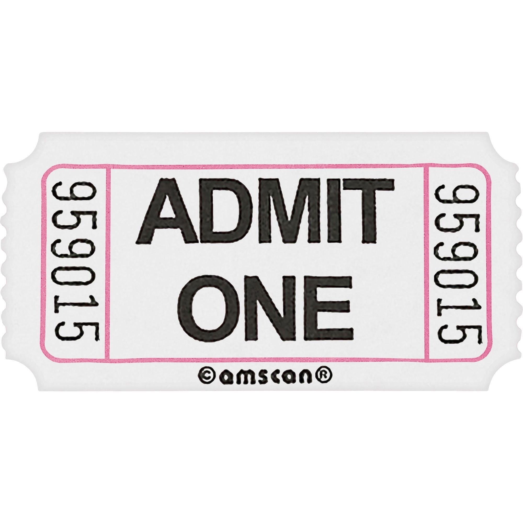 White Admit One Single Roll Raffle Tickets, 1000ct | Party City