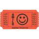 Orange Smiley Double Roll Tickets, 1000ct