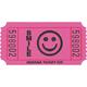 Pink Smiley Double Roll Tickets, 1000ct