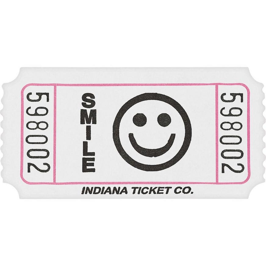 Smile Ticket Roll-2000 Ticket per roll by Indiana Ticket Co Easy to Read Lime 