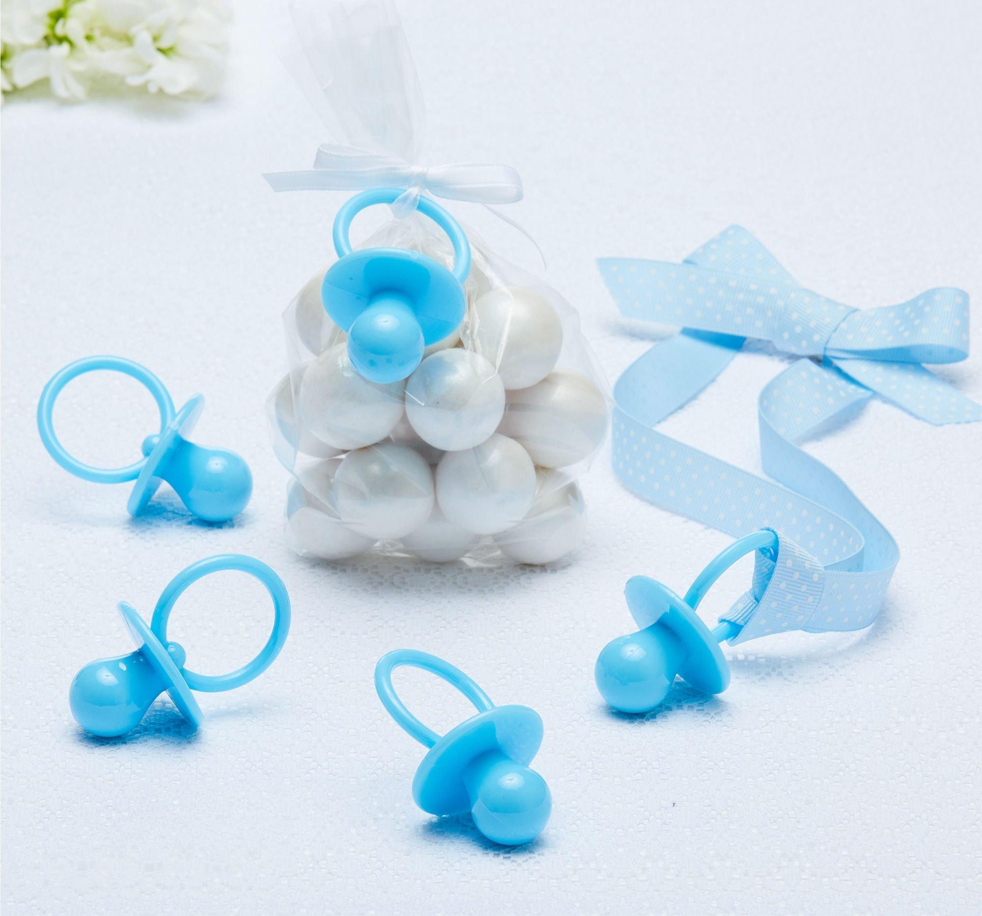 Blue Pacifier Baby Shower Favor Charms 8ct Party City