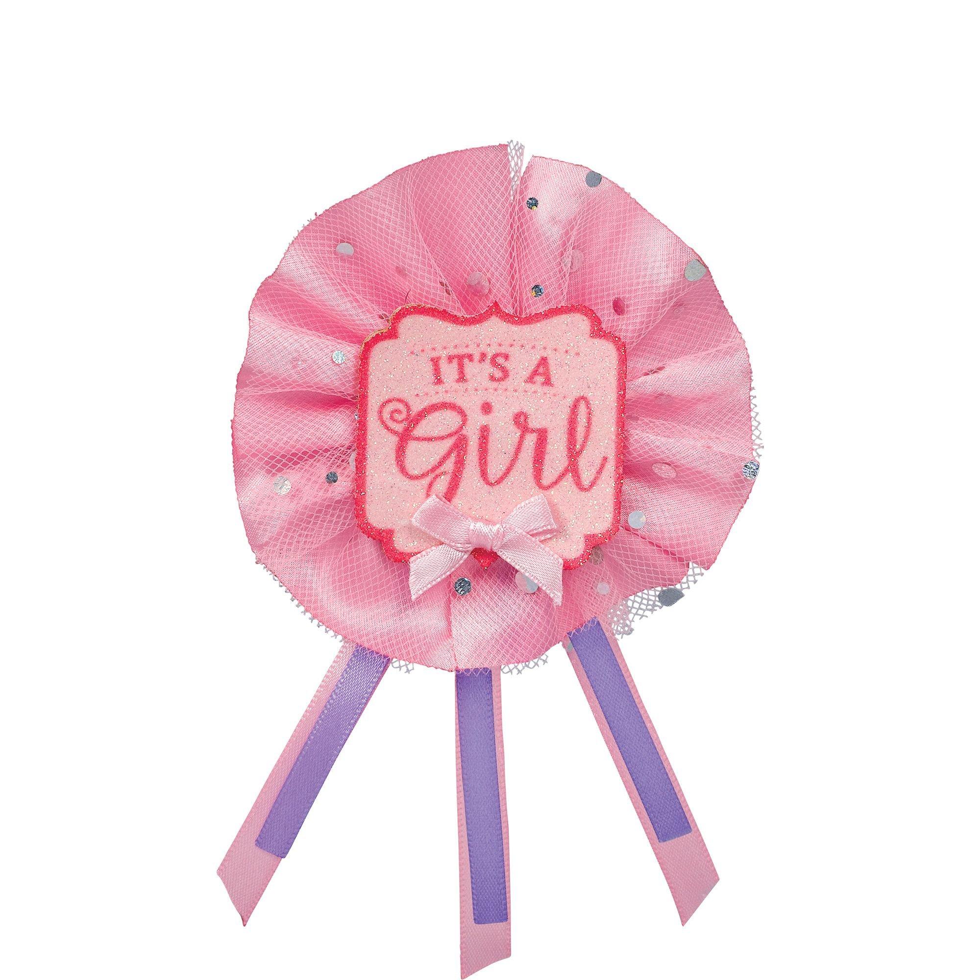 It's A Girl Pink Ribbon for Baby Gift or Shower