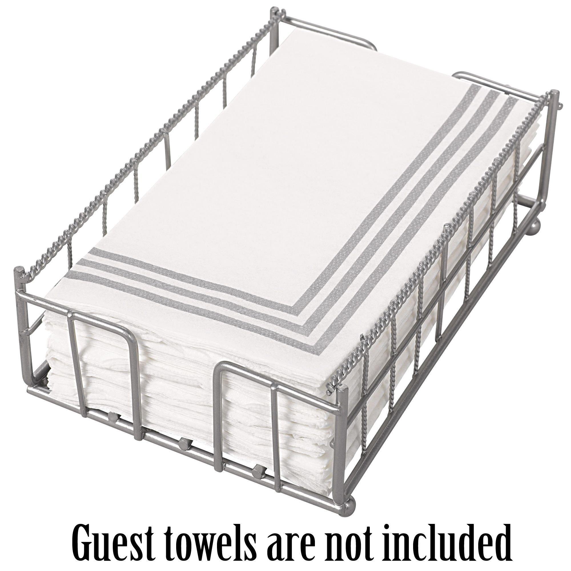 Silver Guest Towel Caddy 5in x 8 3/4in Party City