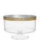 Gold Rhinestone Clear Plastic Trifle Container, 40oz