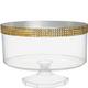 Gold Rhinestone Clear Plastic Trifle Container, 80oz