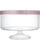 Large Pink Rhinestone Clear Plastic Trifle Container