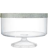 Large Rhinestone Clear Plastic Trifle Container