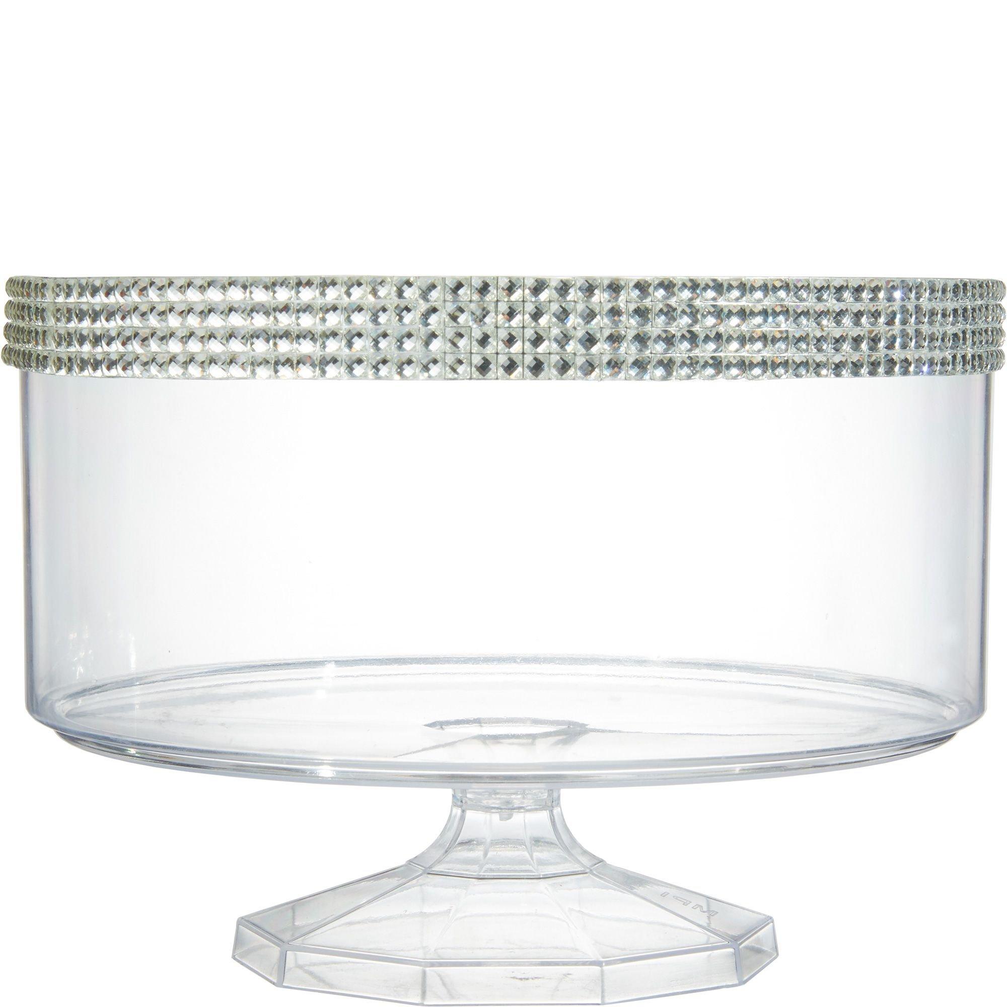 Plastic Trifle Container with Gold Gems | Large | 1ct