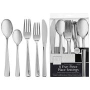 Premium Plastic Five-Piece Cutlery Set 40ct