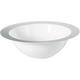 Silver Trimmed White Plastic Serving Bowl