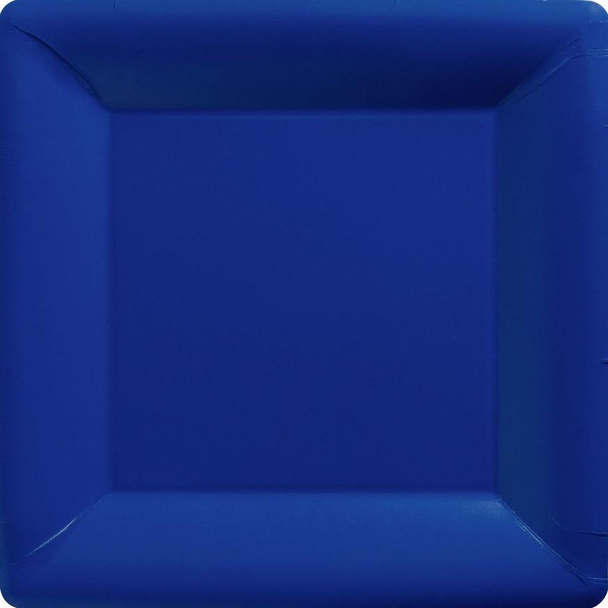 Amscan Bright Royal Blue 630732.105 Plastic Dinner Plates Big Party Pack 50Ct 1 