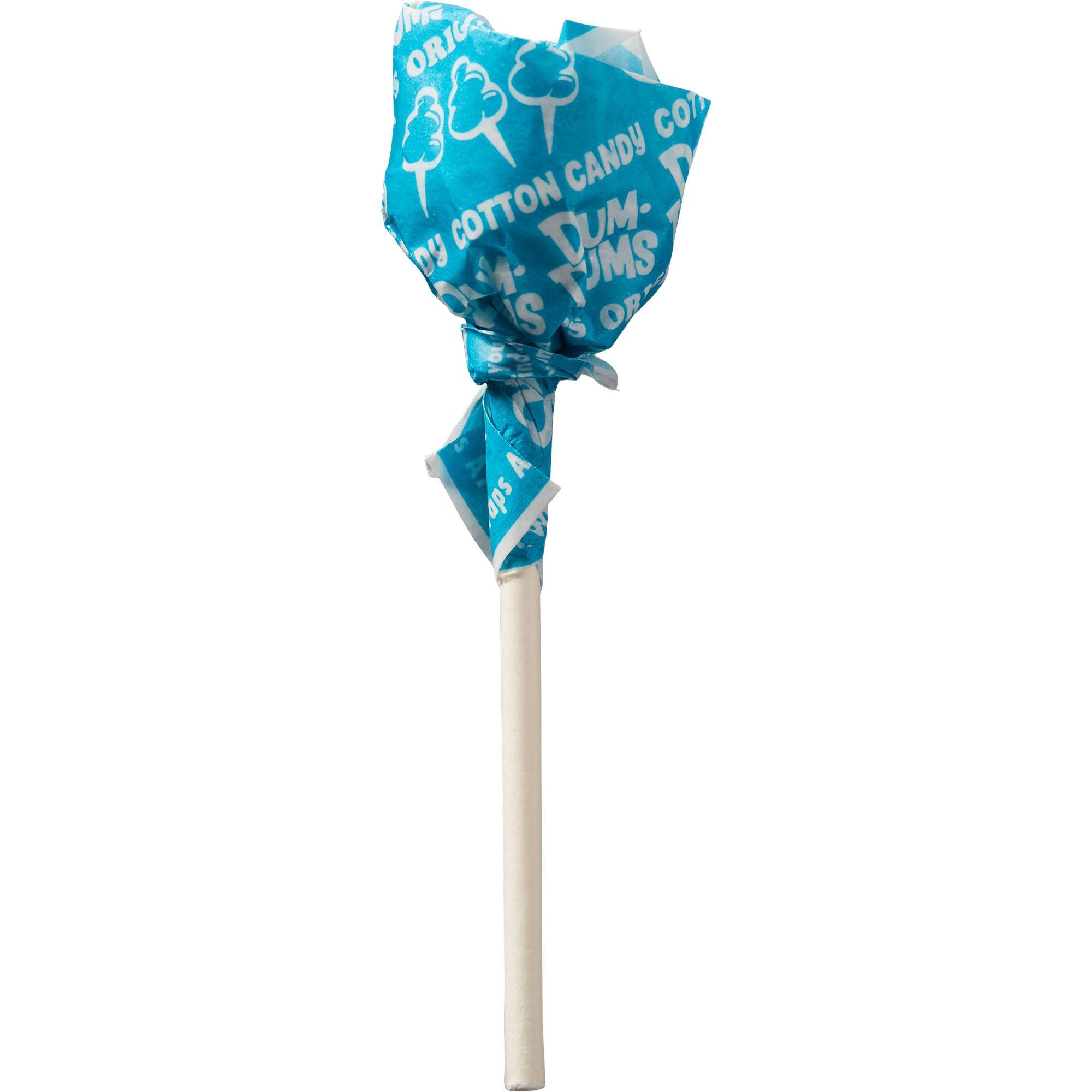 Caribbean Blue Dum Dums Lollipops, 80pc - Cotton Candy Flavor