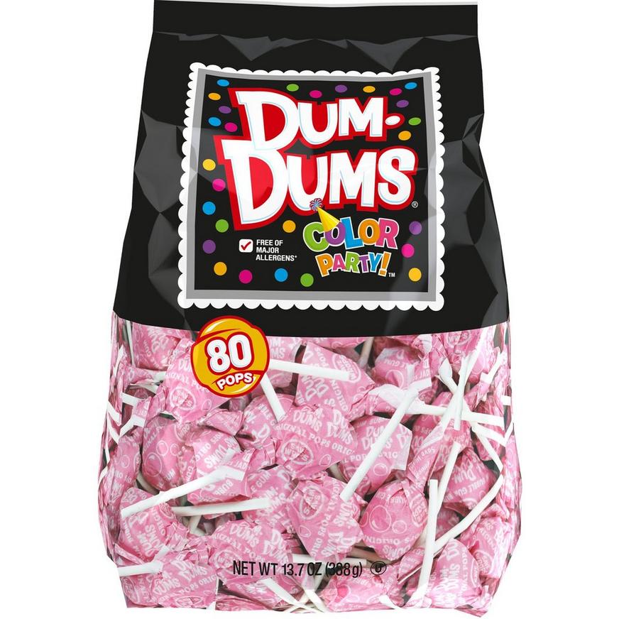 Pink Dum Dums Lollipops 80pc