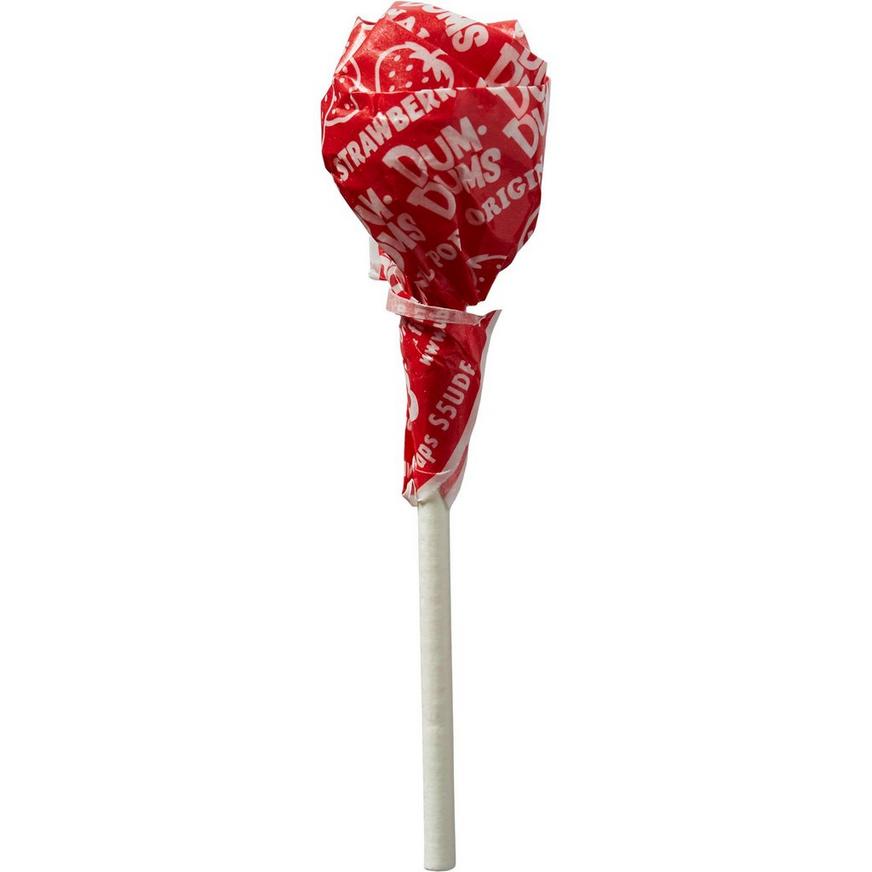 Red Dum Dums Lollipops, 80pc - Strawberry Flavor