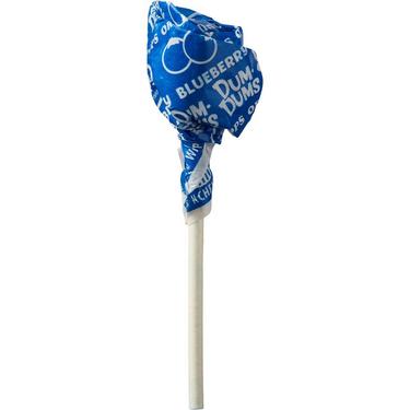 Royal Blue Dum Dums Lollipops, 80pc - Blueberry Flavor