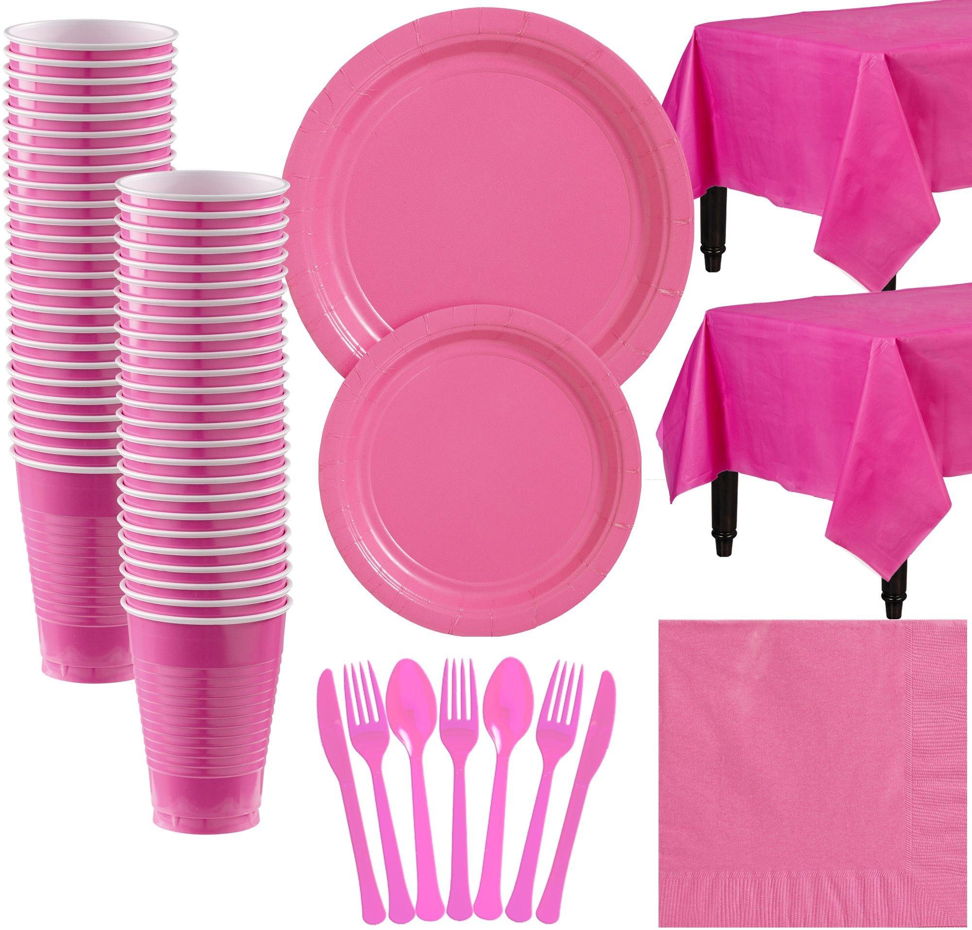 Big Party Pack Bright Pink Tableware Kit Party City
