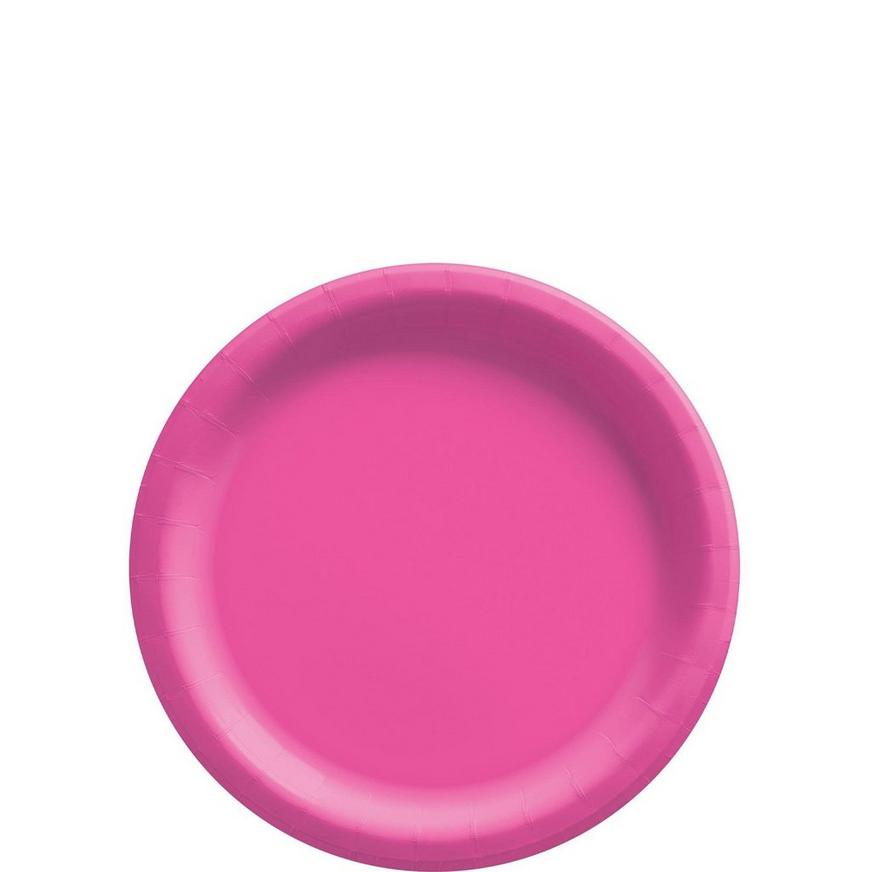 Bright Pink Paper Tableware Kit for 50 Guests