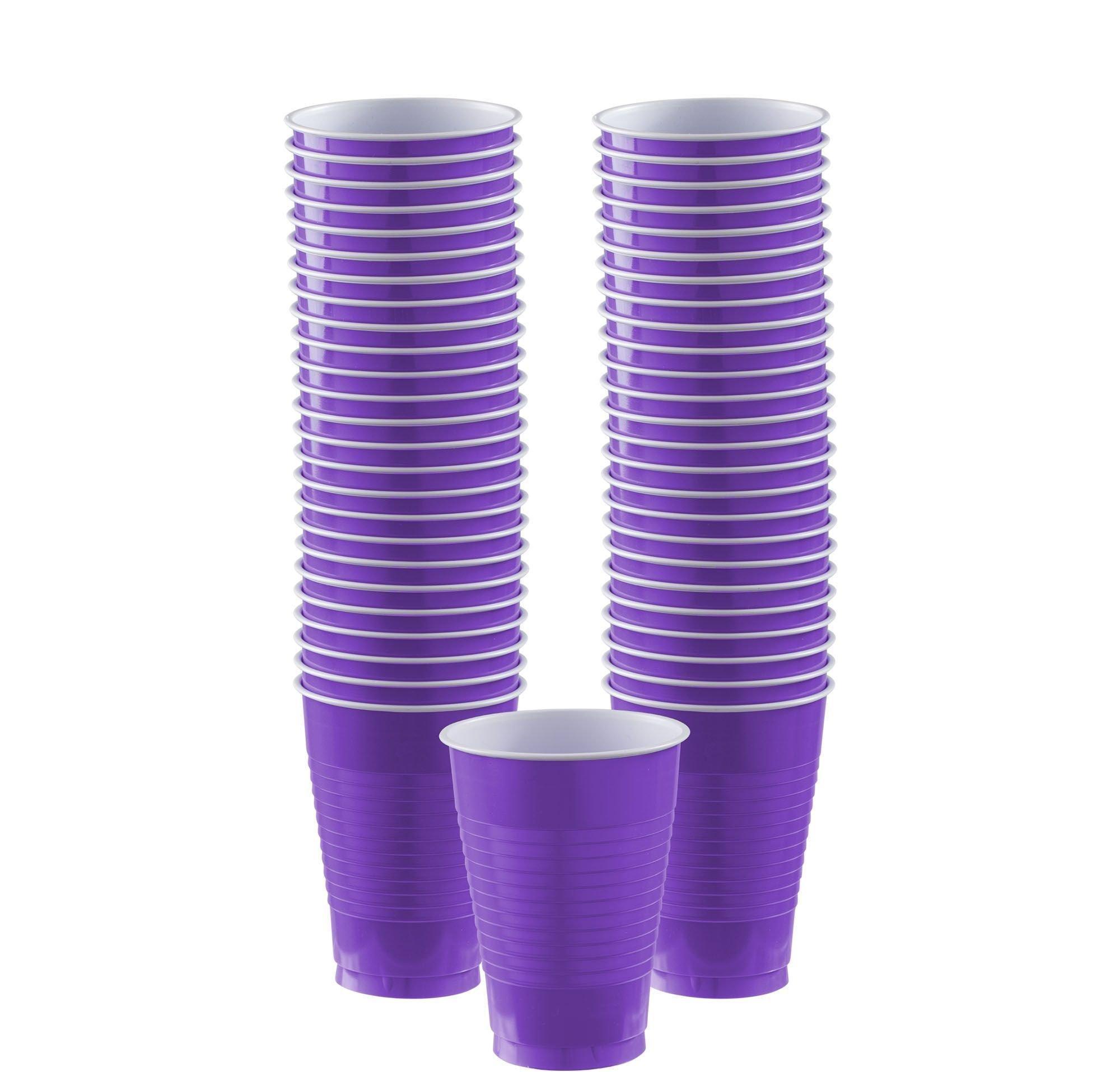Purple Paper Tableware Kit for 50 Guests