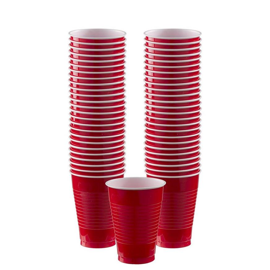 Red Paper Tableware Kit for 50 Guests