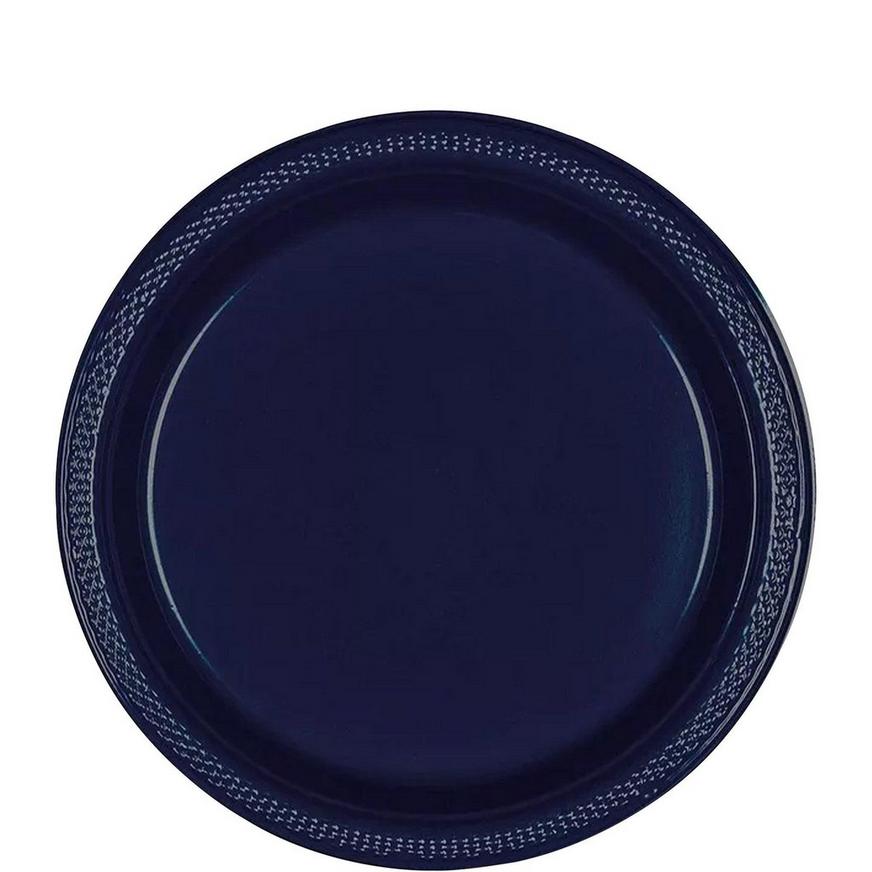 True Navy Blue Plastic Tableware Kit for 50 Guests