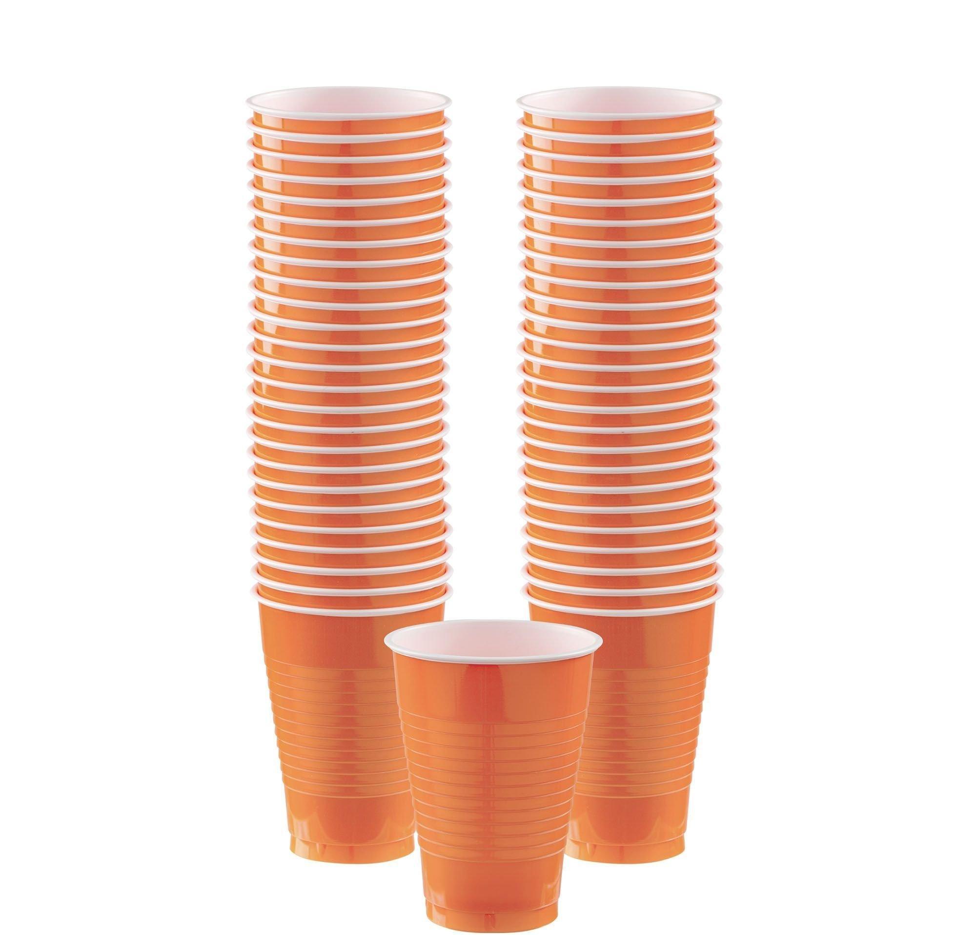 Orange Plastic Tableware Kit for 50 Guests Party City