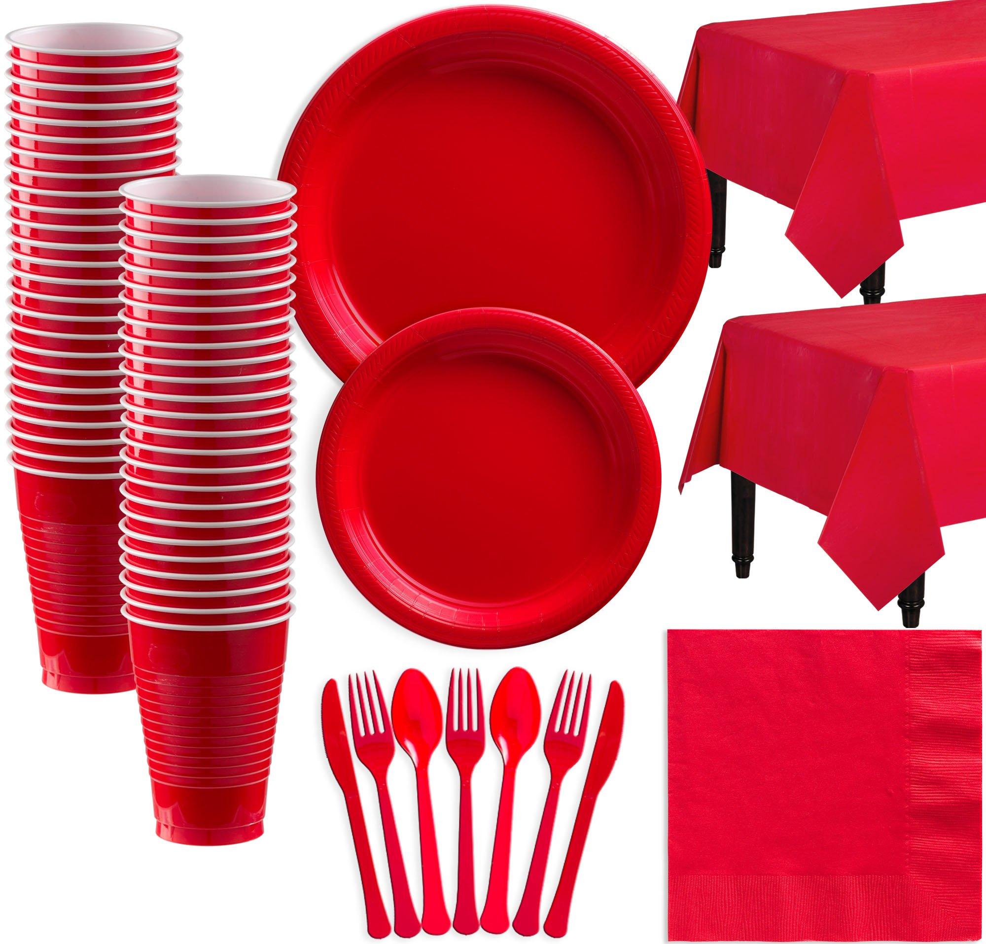 Plastic Tableware Kit for 50 Guests