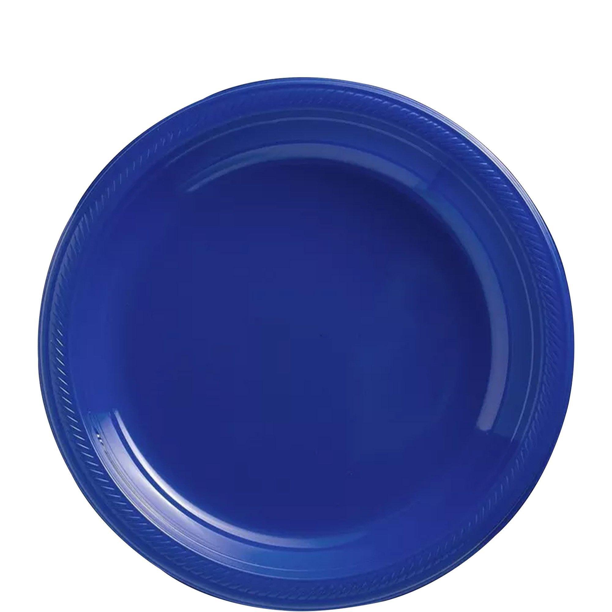 Royal Blue Plastic Tableware Kit for 50 Guests