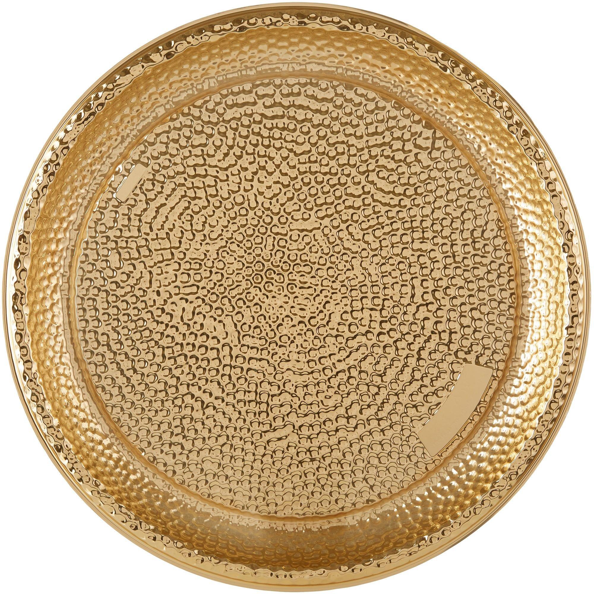 Gold serving outlet platter