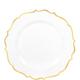 Ornate White Gold-Trimmed Premium Plastic Dessert Plates, 7.75in, 20ct