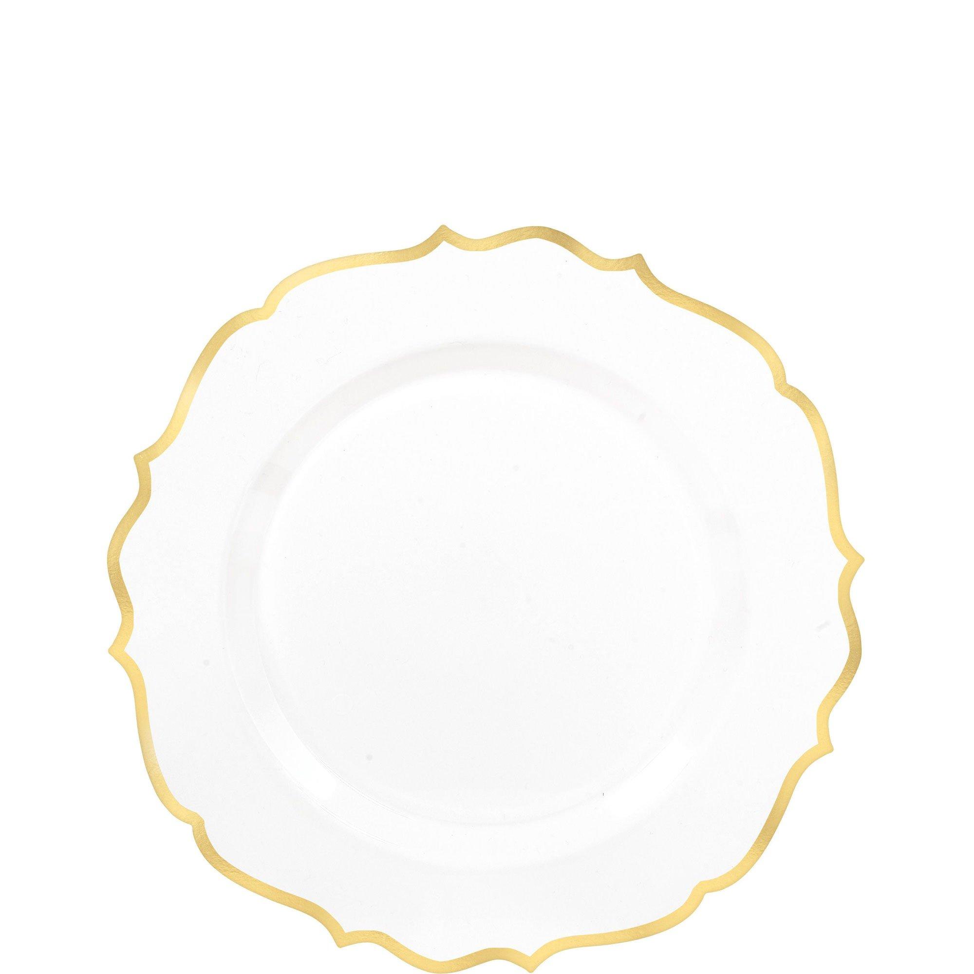 White Premium Plastic Dessert Plates 32ct