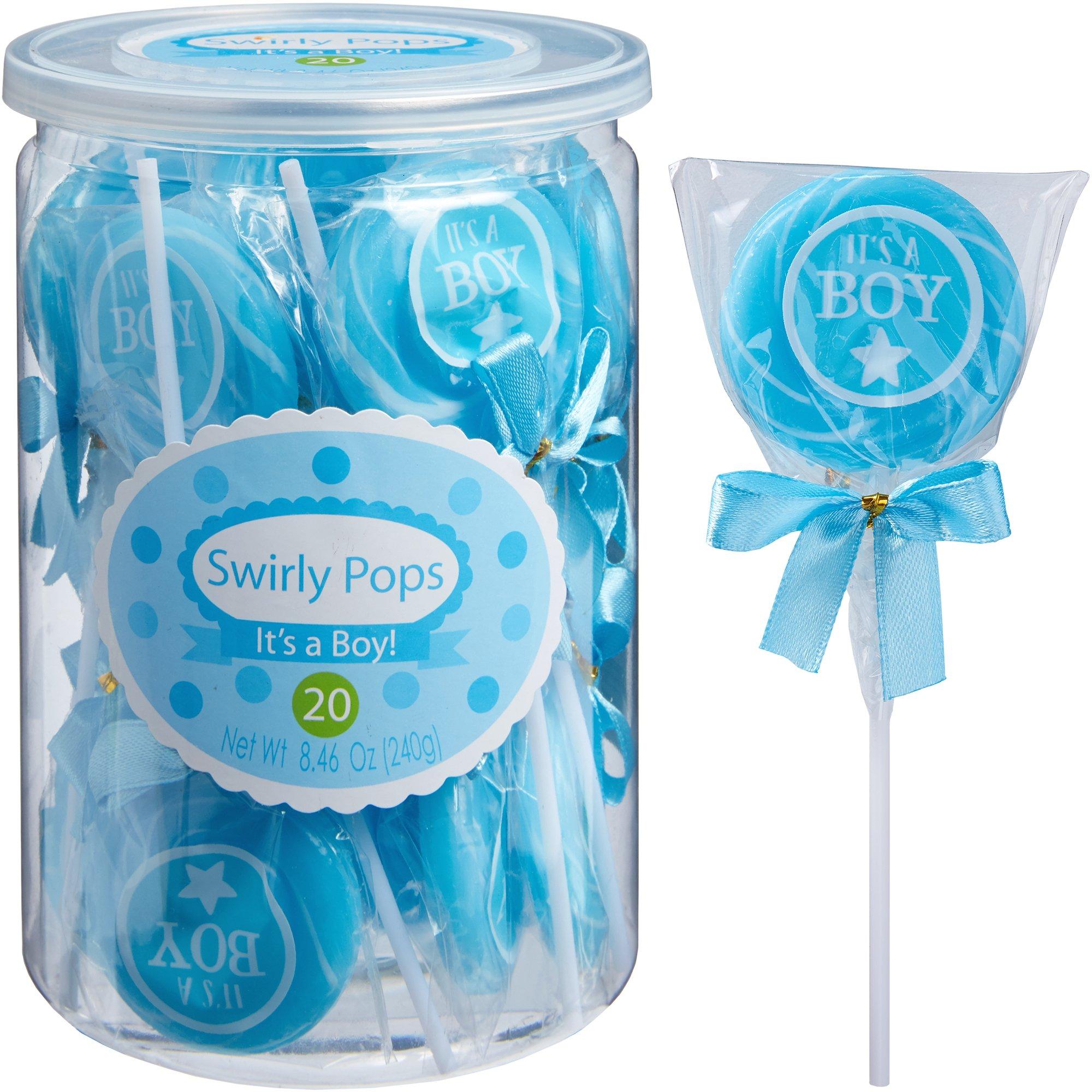 It's A Boy Swirly Pops 20ct Party City