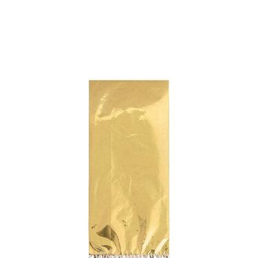Small Metallic Gold Plastic Treat Bags 25ct