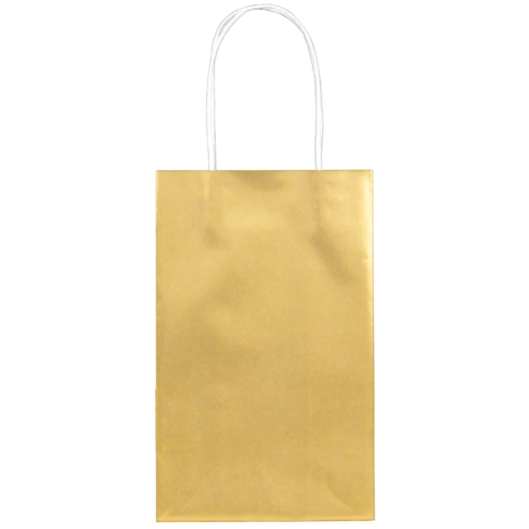 Medium Metallic Gold Kraft Gift Bags 10ct