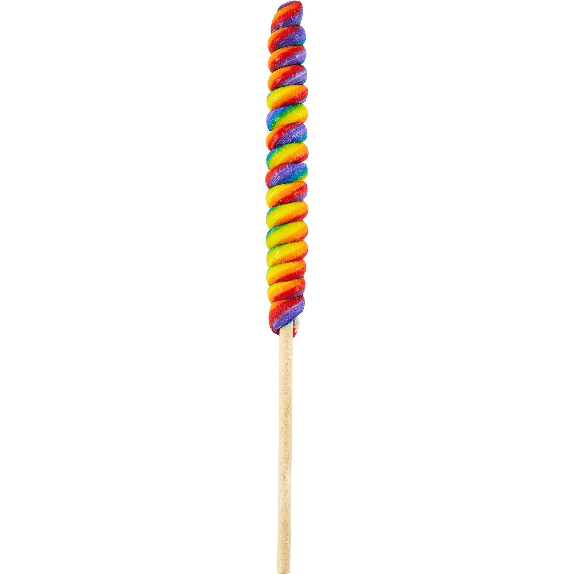 Large Rainbow Twisty Lollipops 6ct Party City