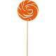 Large Orange Swirly Lollipops, 6ct - Orange Flavor
