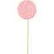 Large Pink Swirly Lollipops, 6ct - Strawberry Flavor