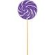 Large Purple Swirly Lollipops, 6ct - Grape Flavor